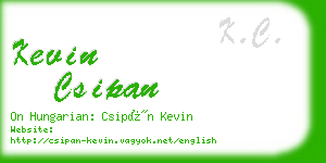 kevin csipan business card